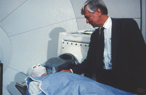 James M. Slater with patient